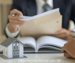 Estate planning Attorney reading documents